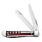 Case Cutlery 2023 Case Stripes Of Service Smooth Black Bone W/Color Inlays Red Line Mini Trapper 6207 Ss CAS-07311 - alternate 1